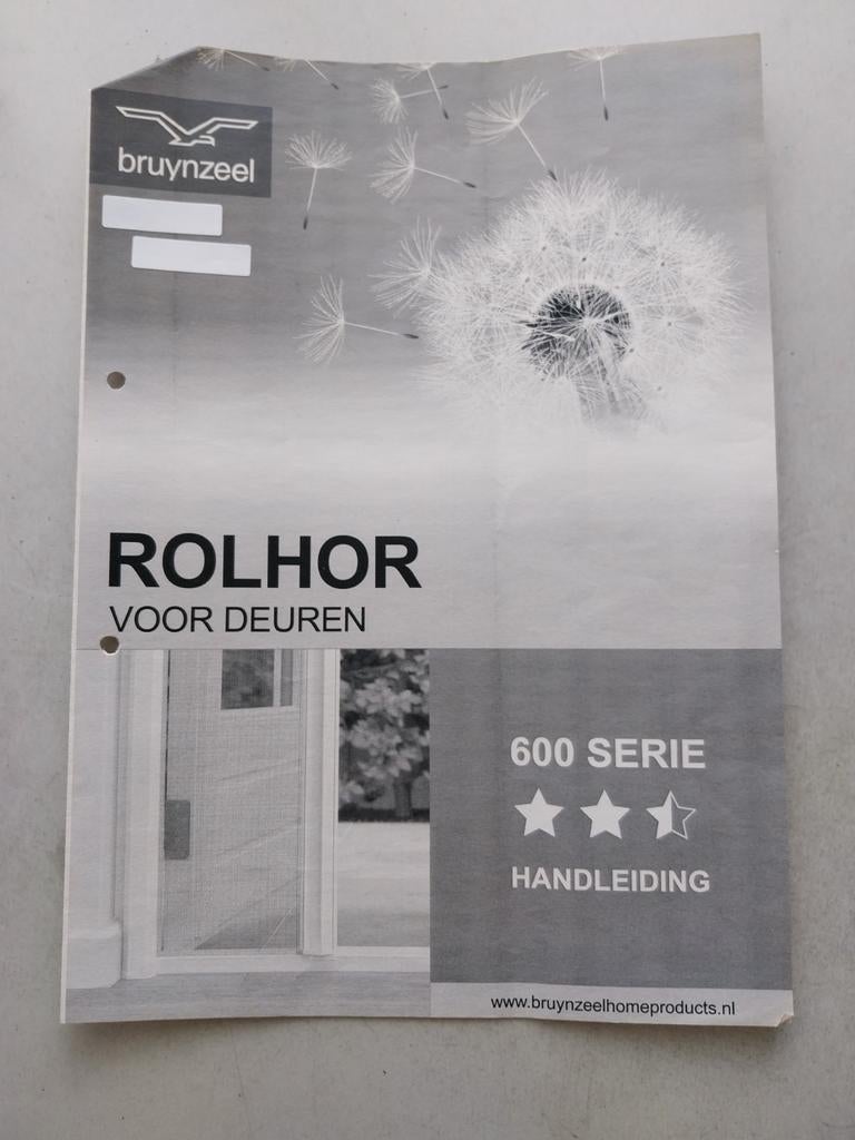 Bruynzeel rol hordeur, Ophalen, Gebruikt, Grijs, Metaal