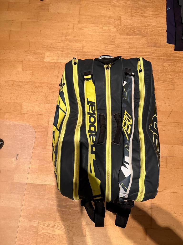 Babolat Pure Aero 12 Racket Tennistas - Zwart/Geel, Sport en Fitness, Tennis, L00, Ophalen of Verzenden, Zo goed als nieuw, Tas