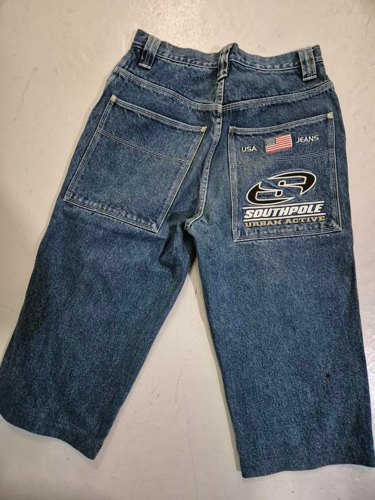 Vintage South Pole Jorts - Y2K Denim Korte Broek, Blauw, South Pole, Overige jeansmaten, Ophalen of Verzenden