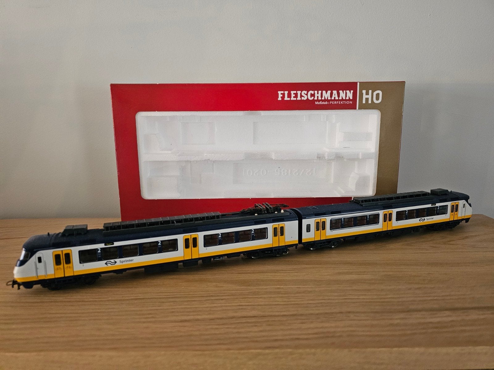 Fleischmann HO NS sprinter sgmm treinstel vlaflip kleurstel, Treinset, Gelijkstroom, Fleischmann, Ophalen of Verzenden