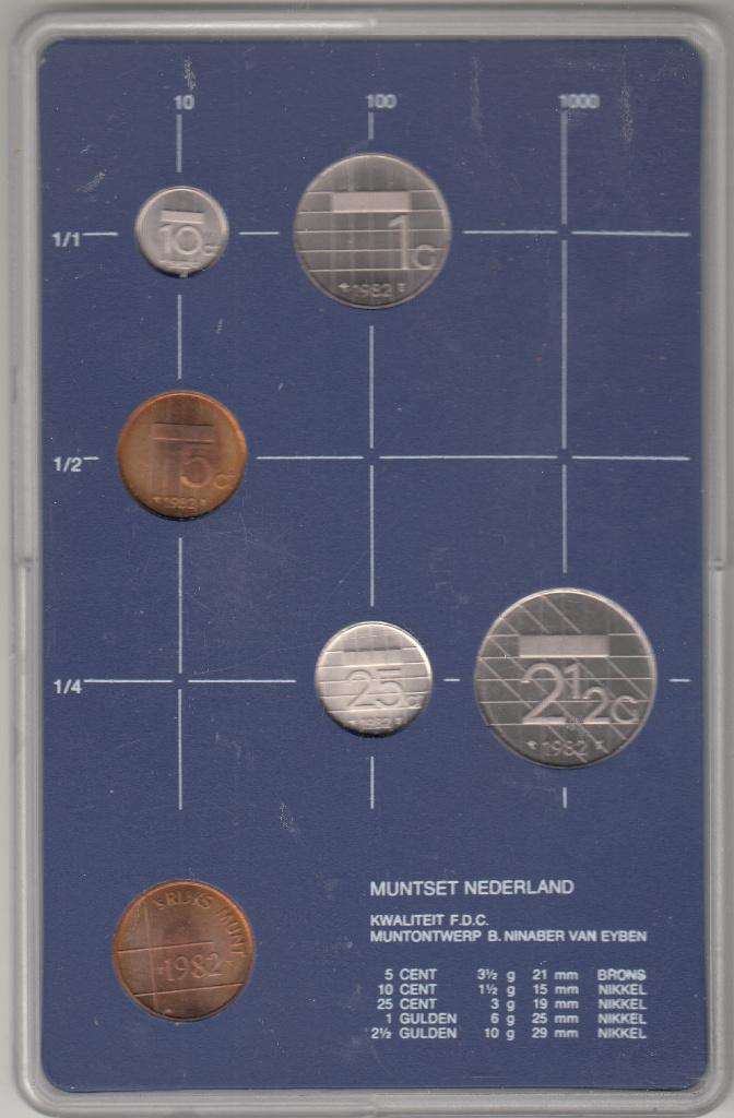 Nederland muntset 1982 f.d.c., Postzegels en Munten, Munten | Nederland, Ophalen of Verzenden, Koningin Beatrix, Overige waardes