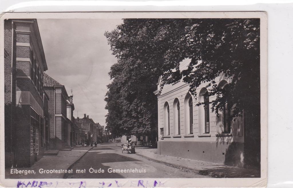 GA1282 Eibergen Grootestraat Oude gemeentehuis Achterhoek, Verzenden, 1940 tot 1960, Gelopen, Gelderland