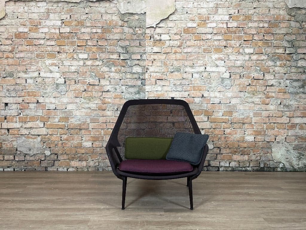 Vitra Slow Chair + Ottoman – Meerkleurig | Bouroullec, Ophalen, 100 tot 125 cm, Design, Zo goed als nieuw