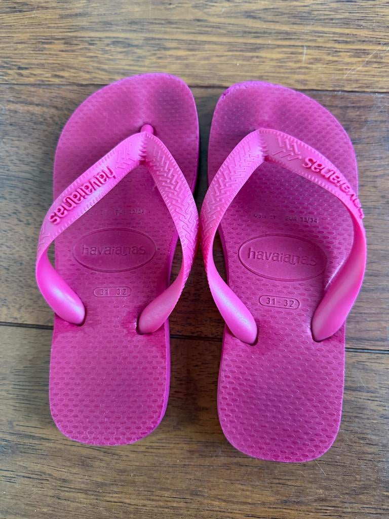 Havaianas slippers roze maat 31-32, Ophalen, Gebruikt, Meisje, Schoenen
