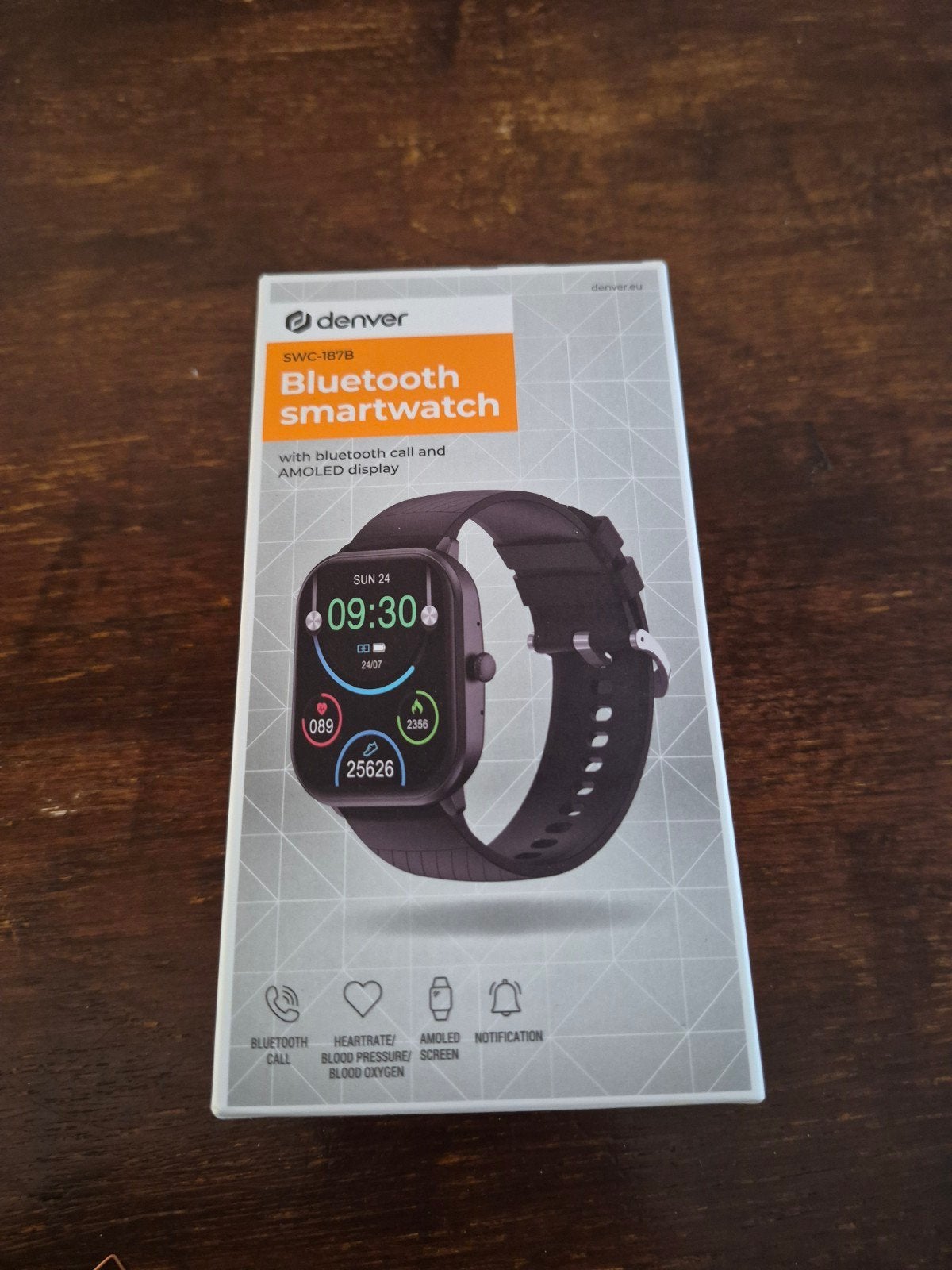 Denver SWC-187B Bluetooth Smartwatch Zwart, Zwart, Ophalen of Verzenden, Zo goed als nieuw, Waterdicht