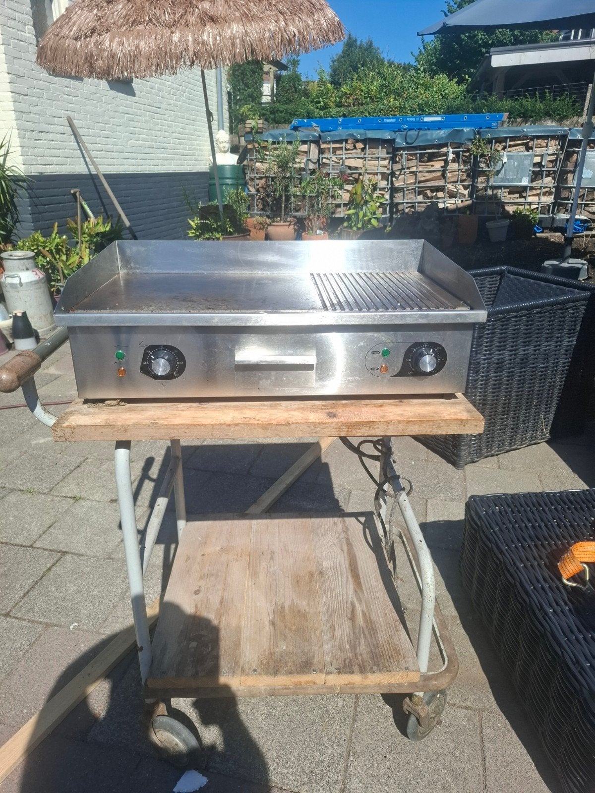 gril/bakplaat, Ophalen, Zo goed als nieuw, Vrijstaand, Elektrisch