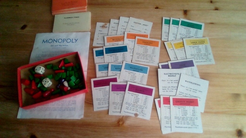 Onderdelen oud Monopoly bordspel, Ophalen of Verzenden, Gebruikt