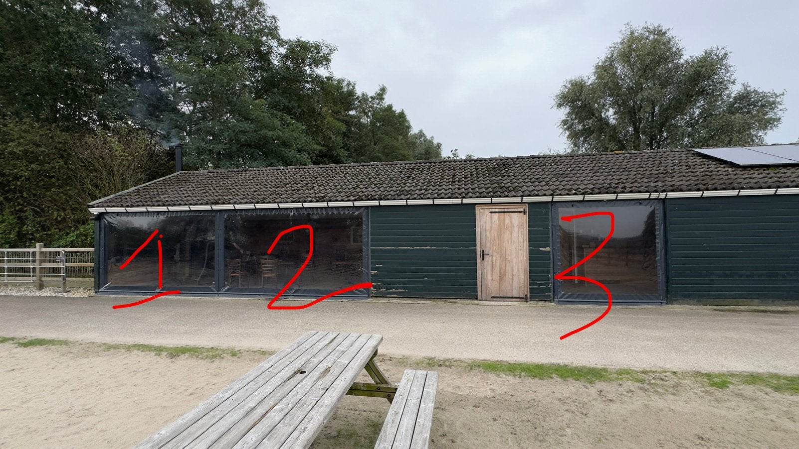 3 verandazeilen / terraszeilen transparant – diverse maten