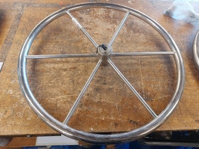 RVS stuurwiel 51 cm (as: 19 mm recht), Niet ingevuld, Gebruikt, Niet ingevuld, Niet ingevuld