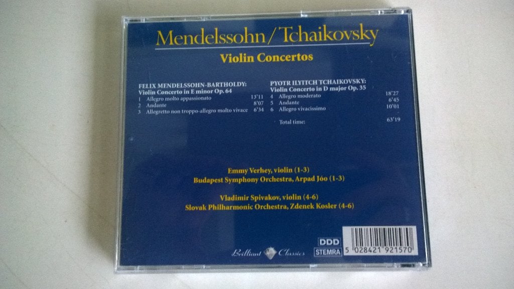 Felix mendelssohn-bartholdy, pyotr ilyich tchaikovsky ‎– vio, Ophalen, Gebruikt, Mendelssohn, Romantiek