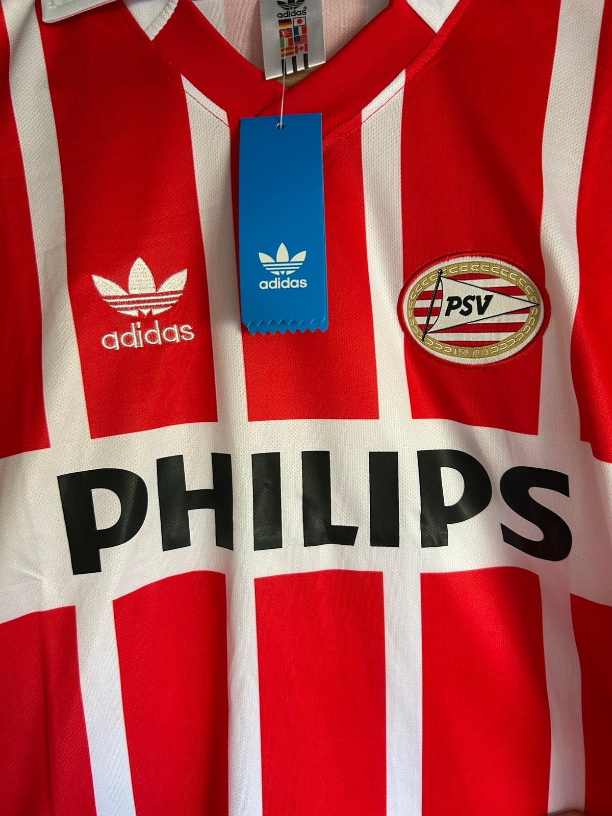 Retro PSV voetbalshirt - 1990-1992 - Maat L, Ophalen of Verzenden, Zo goed als nieuw, PSV, Shirt