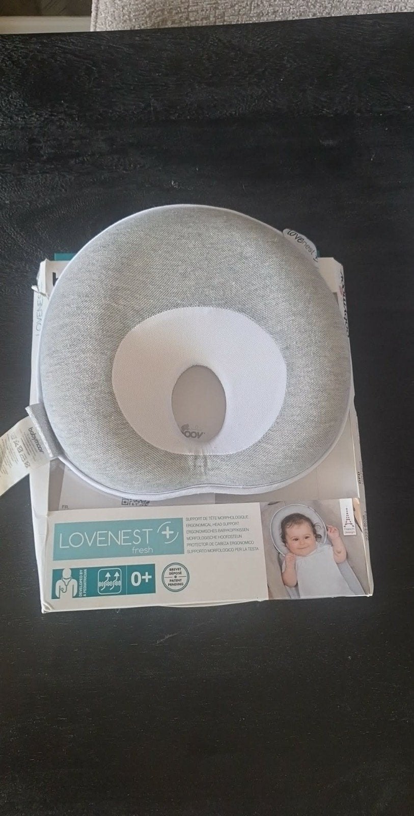 Babymoov Lovenest+ Fresh babykussen (tegen plat hoofdje), Ophalen of Verzenden, Zo goed als nieuw