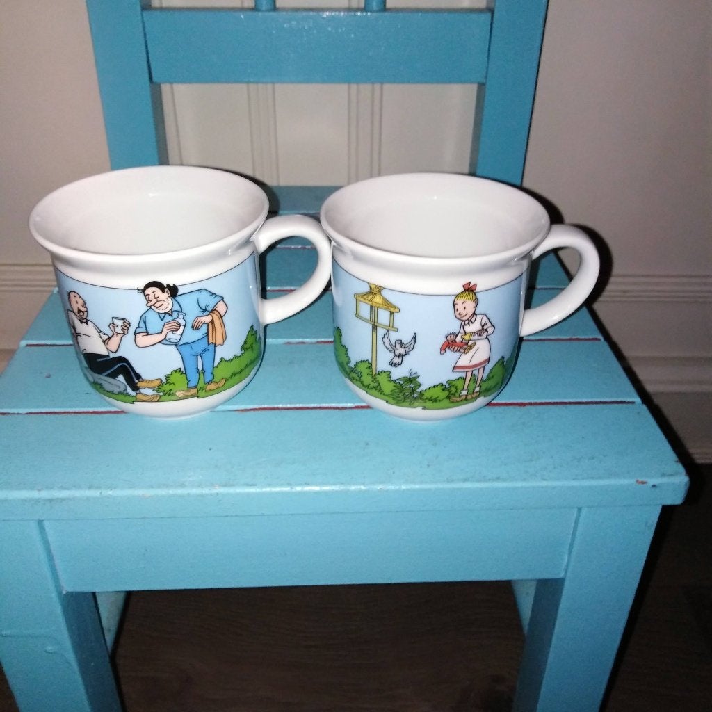 Suske en Wiske mokken Albert Heijn Eschenbach 2 stuks, Verzamelen, Ophalen, Suske en Wiske, Gebruikt, Gebruiksvoorwerp
