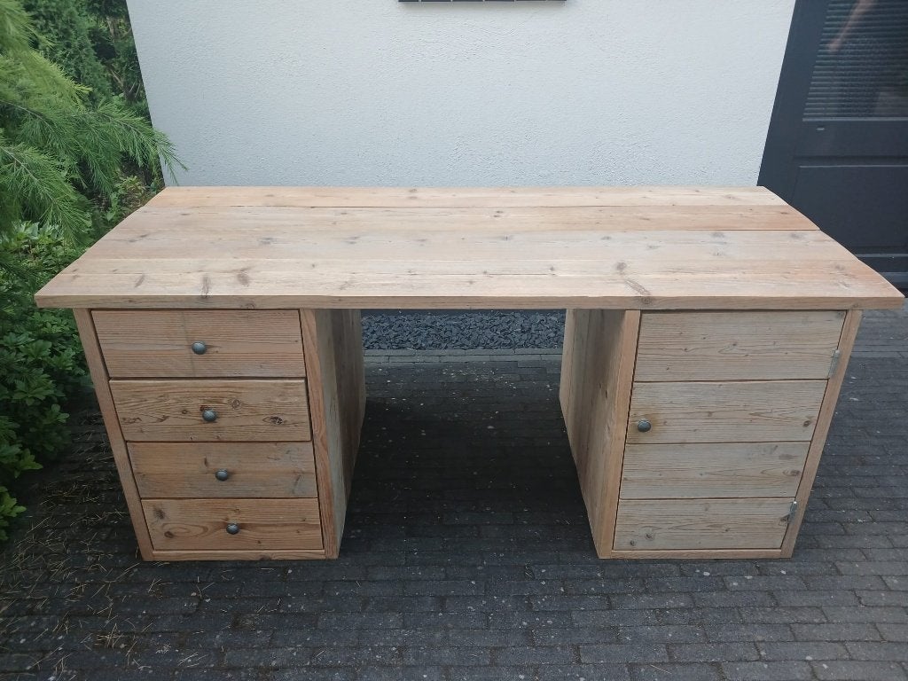 Bureau steigerhout, Ophalen, Gebruikt, Hout, 180 cm