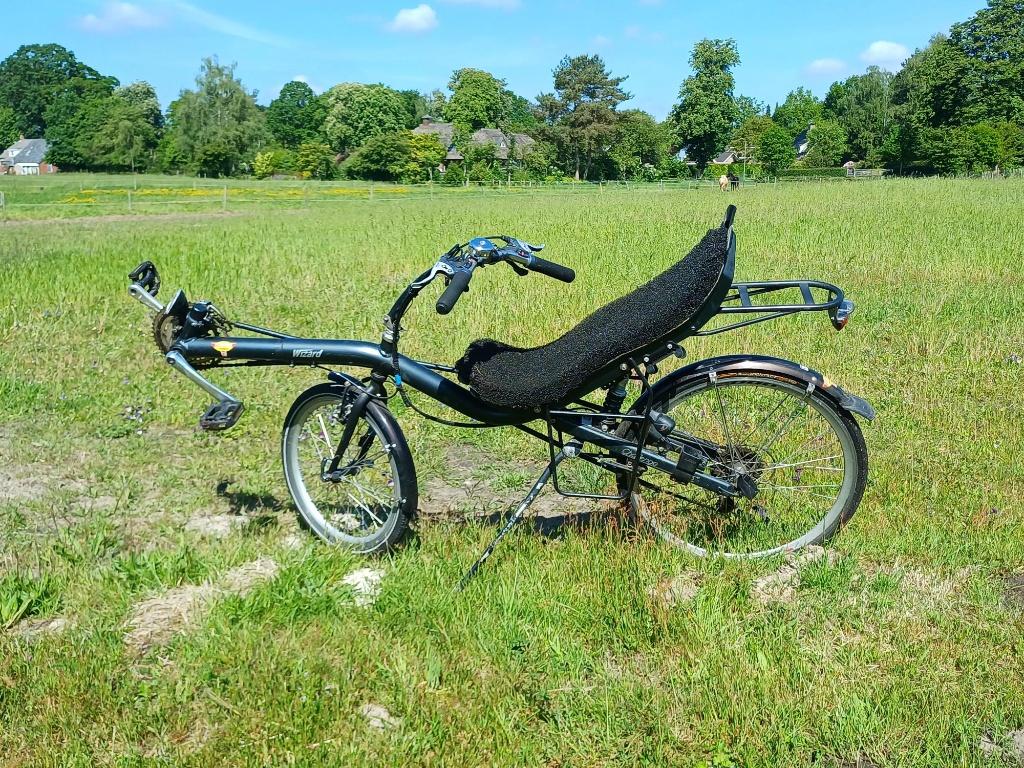 ligfiets, Fietsen en Brommers, Fietsen | Ligfietsen, Ophalen, Gebruikt, Velgrem, Bovenstuur