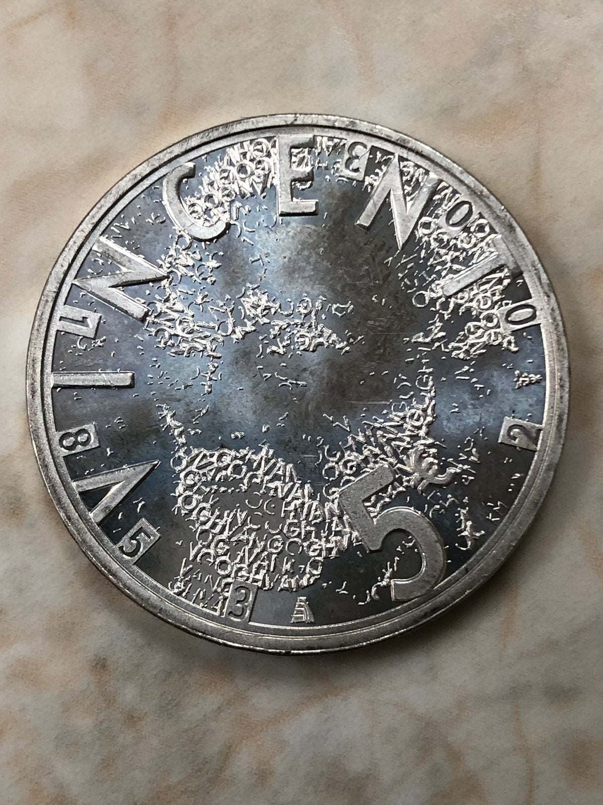 5 euro 2003, zilver, Vincent van Gogh., Verzenden, Koningin Beatrix, Zilver, Euro's