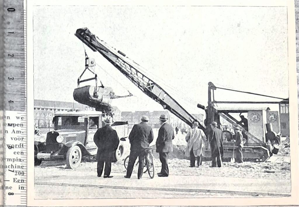 Amsterdam 1933, zand van Olympiaplein voor demping elders, Verzenden, Voor 1940, Gebruikt, Overige onderwerpen