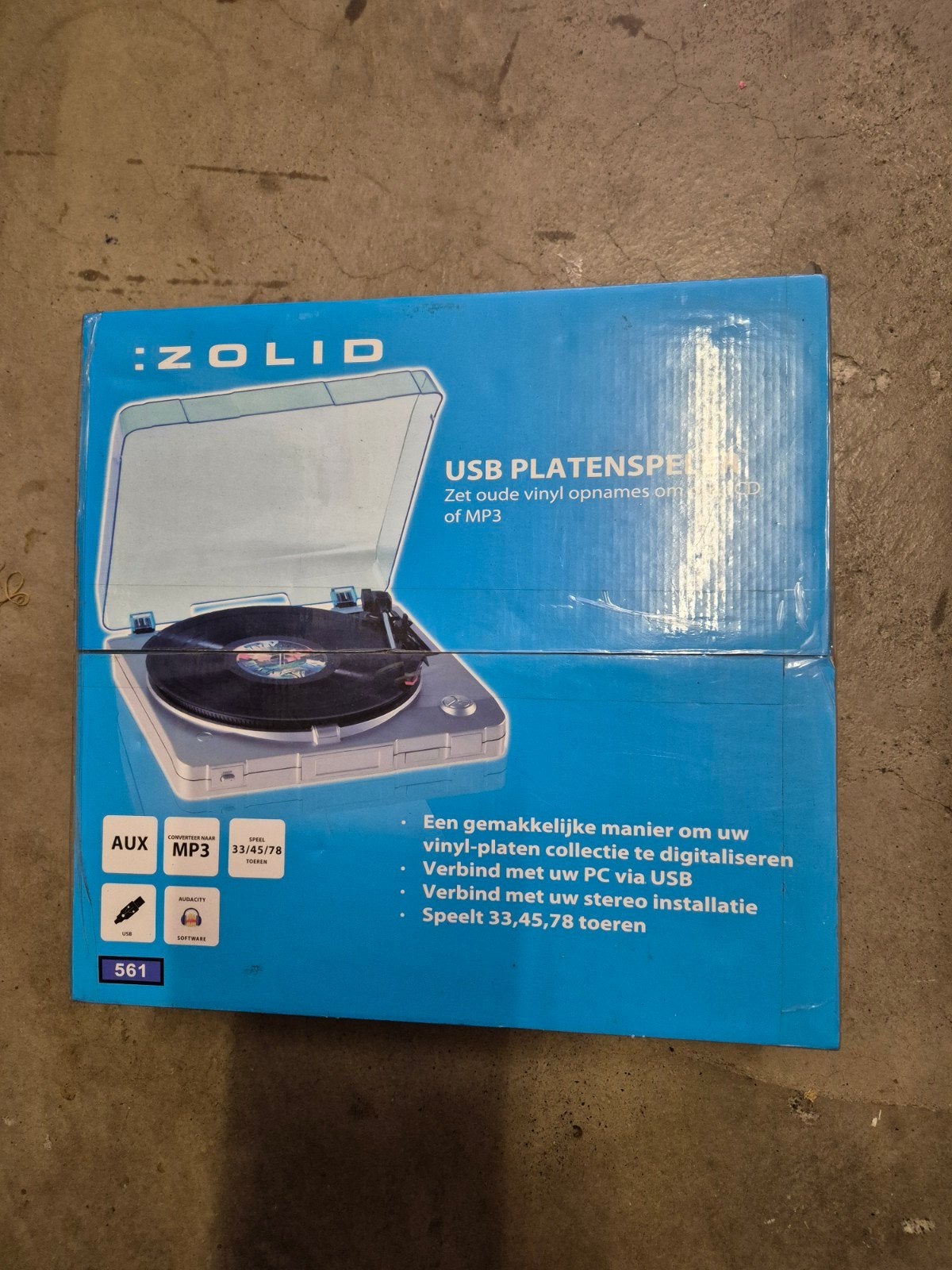 Zolid USB Platenspeler nog nieuw in nooit geopende doos, Ophalen of Verzenden, Nieuw, Platenspeler, Overige merken