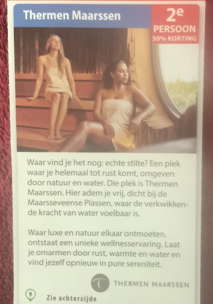 Sauna Thermen Maarssen Voordeelbon, Tickets en Kaartjes, Drie personen of meer, Kortingsbon, Spa of Sauna