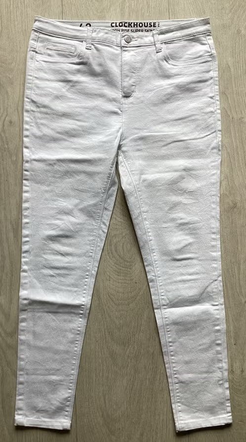 witte Skinny Jeans W33-W36 Clockhouse (C&A), Wit, Ophalen of Verzenden, Zo goed als nieuw, Clockhouse