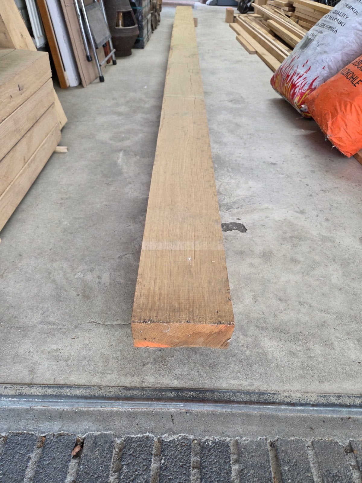 Massieve Eiken Balk - Duurzaam en Robuust, Doe-het-zelf en Verbouw, Hout en Planken, Ophalen, Gebruikt, Eiken, Balk
