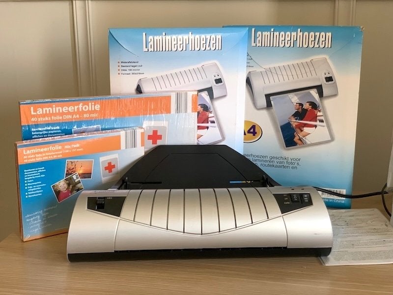 Lamineerset, Ophalen of Verzenden, Zo goed als nieuw