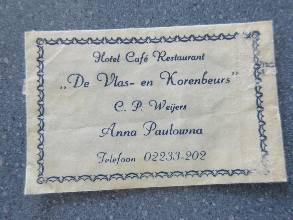 Anna Paulowna, hotel-café-rest. De Vlas- en Korenbeurs, Verzenden, Nederland