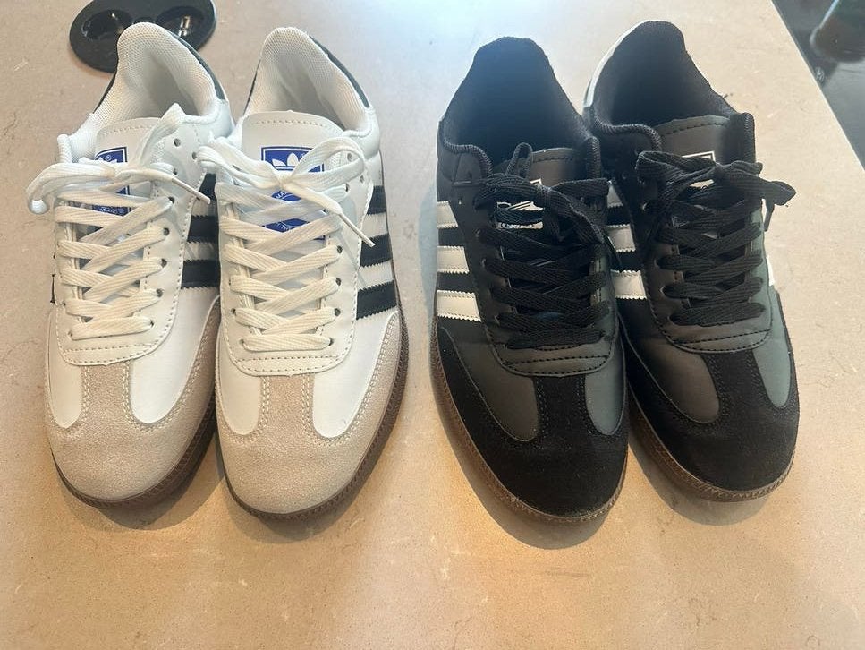 Adidas Samba sneakers - Zwart en Wit, Ophalen, Gedragen, Zwart, Sneakers of Gympen