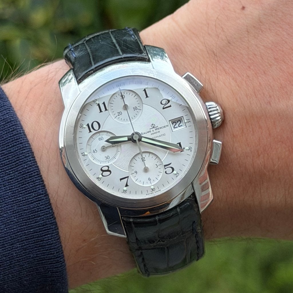 Baume & Mercier Capeland Automatic Chronograph, Overige merken, Staal, Polshorloge, Ophalen of Verzenden