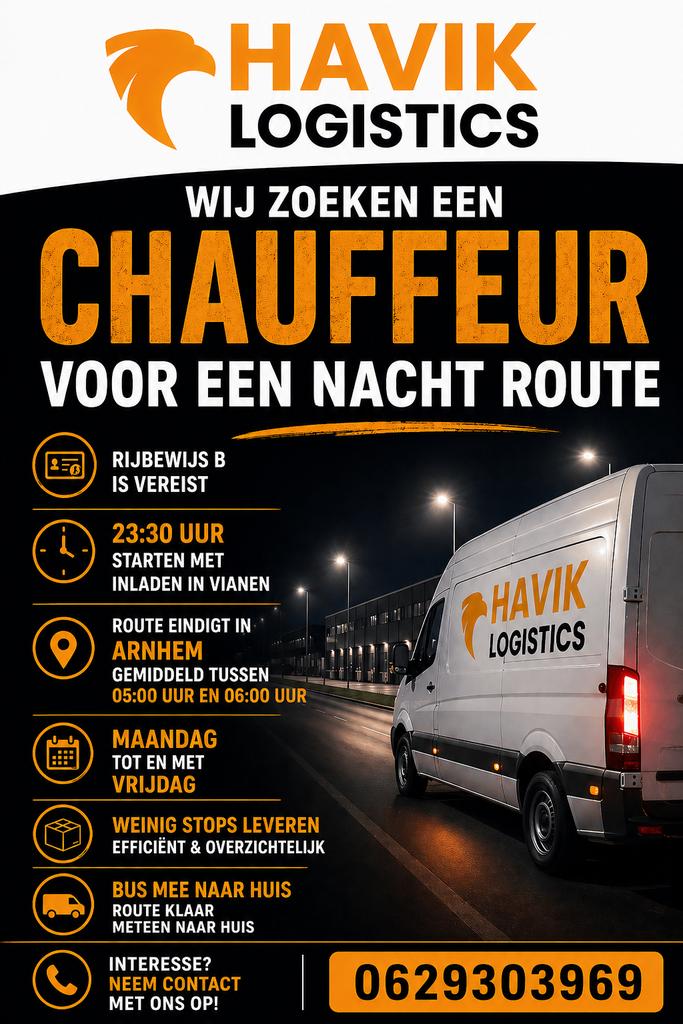 Chauffeur rijbewijs B gezocht omgeving Arnhem, Vacatures, Vacatures | Chauffeurs, Overige niveaus, Starter, Overige uren