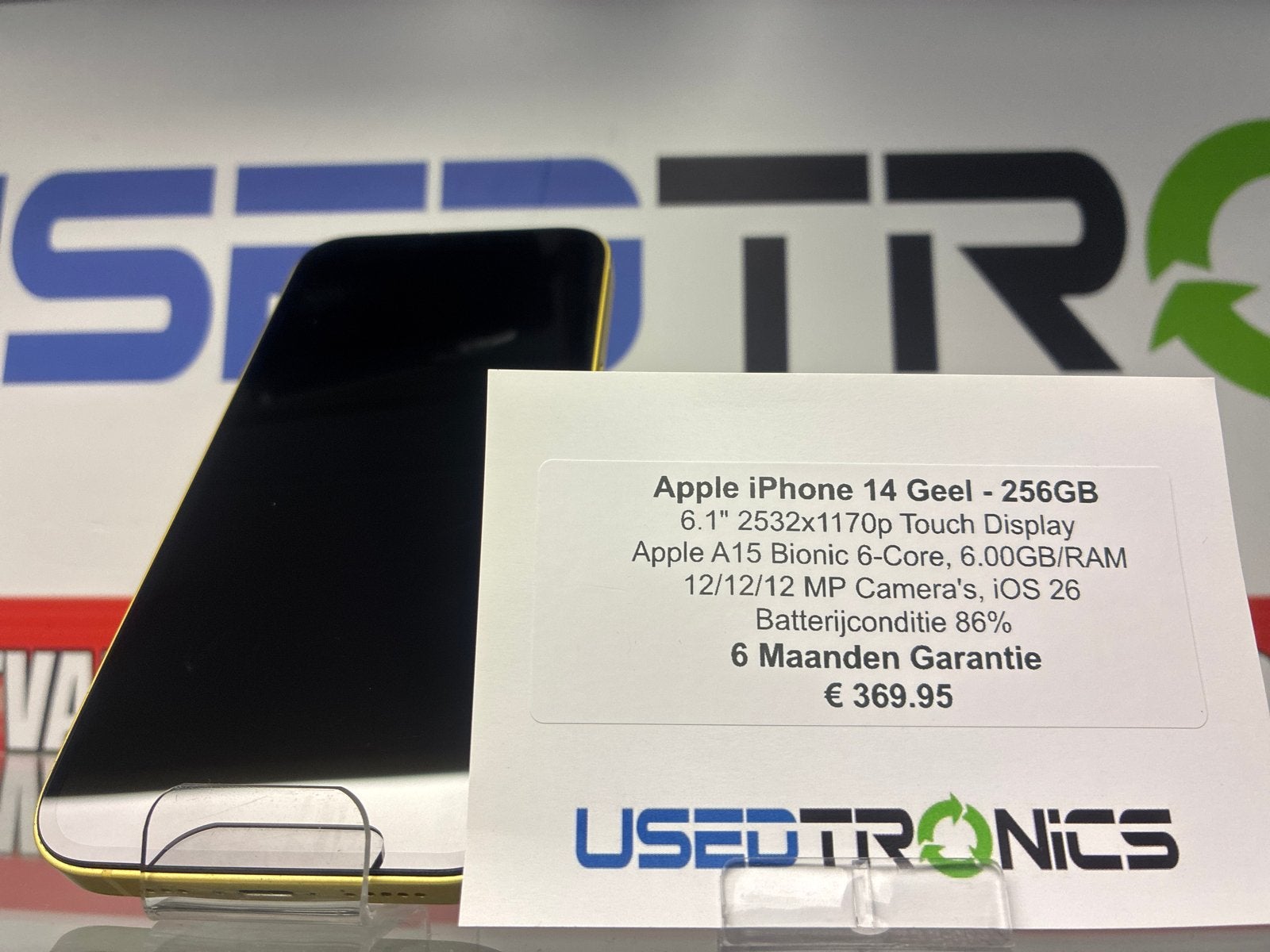 Apple iPhone 14 Geel - 256GB - 6 maanden garantie, Telecommunicatie, Mobiele telefoons | Apple iPhone, Gebruikt, 256 GB, Zonder abonnement