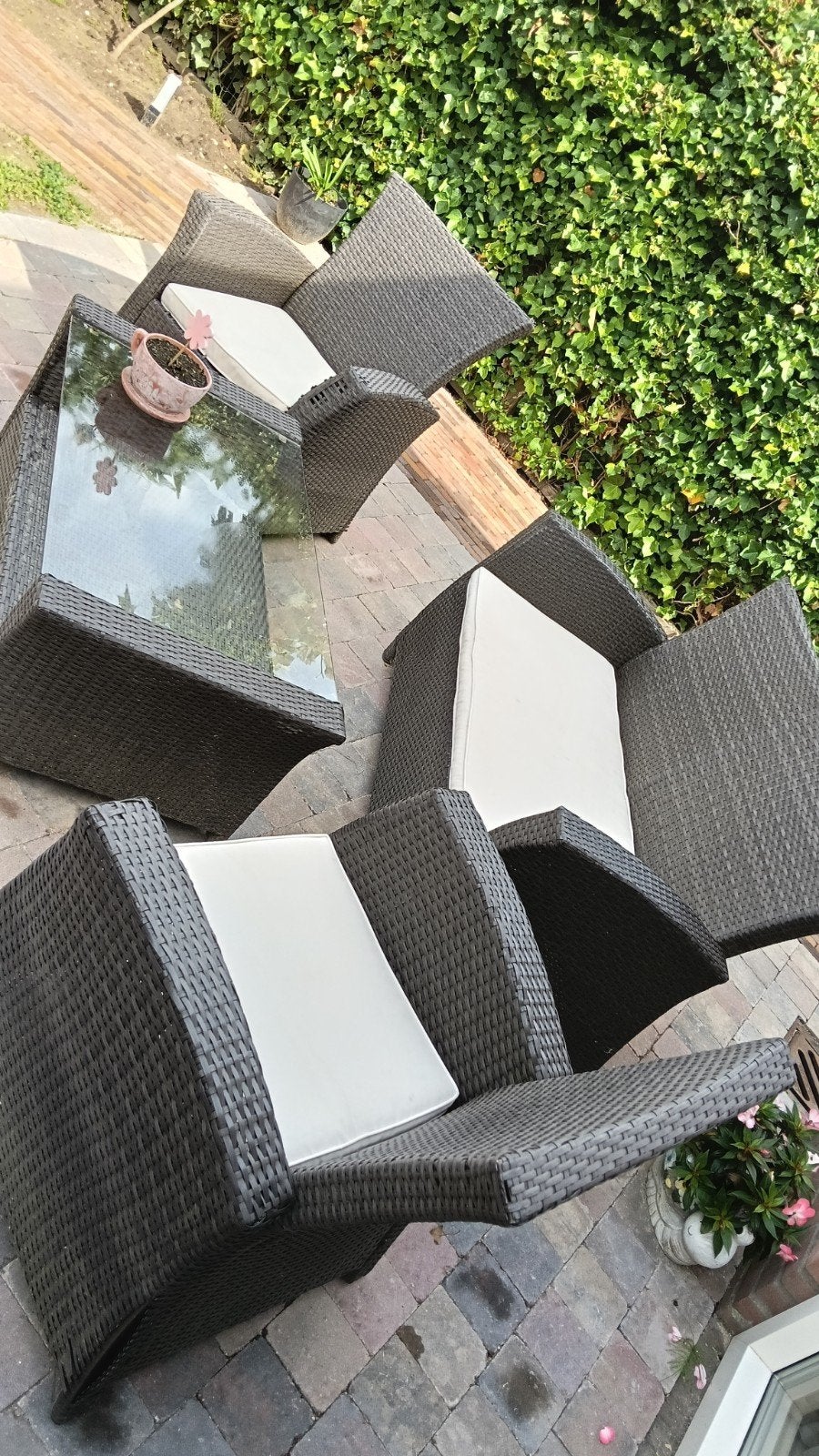 tuinmeubelset, Ophalen, Gebruikt, 4 zitplaatsen, Tuinset