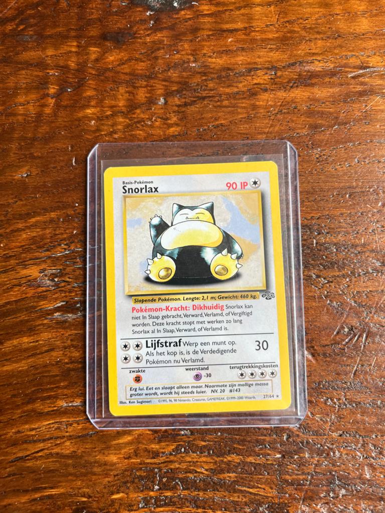 Pokémon Kaart Snorlax 27/64, Ophalen of Verzenden, Zo goed als nieuw, Losse kaart