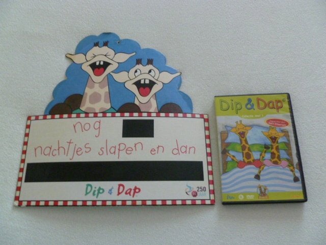 Dip & Dap: leuke Dvd + bord .. nachtjes slapen., Ophalen of Verzenden, Zo goed als nieuw, Taal en Lezen, Met geluid