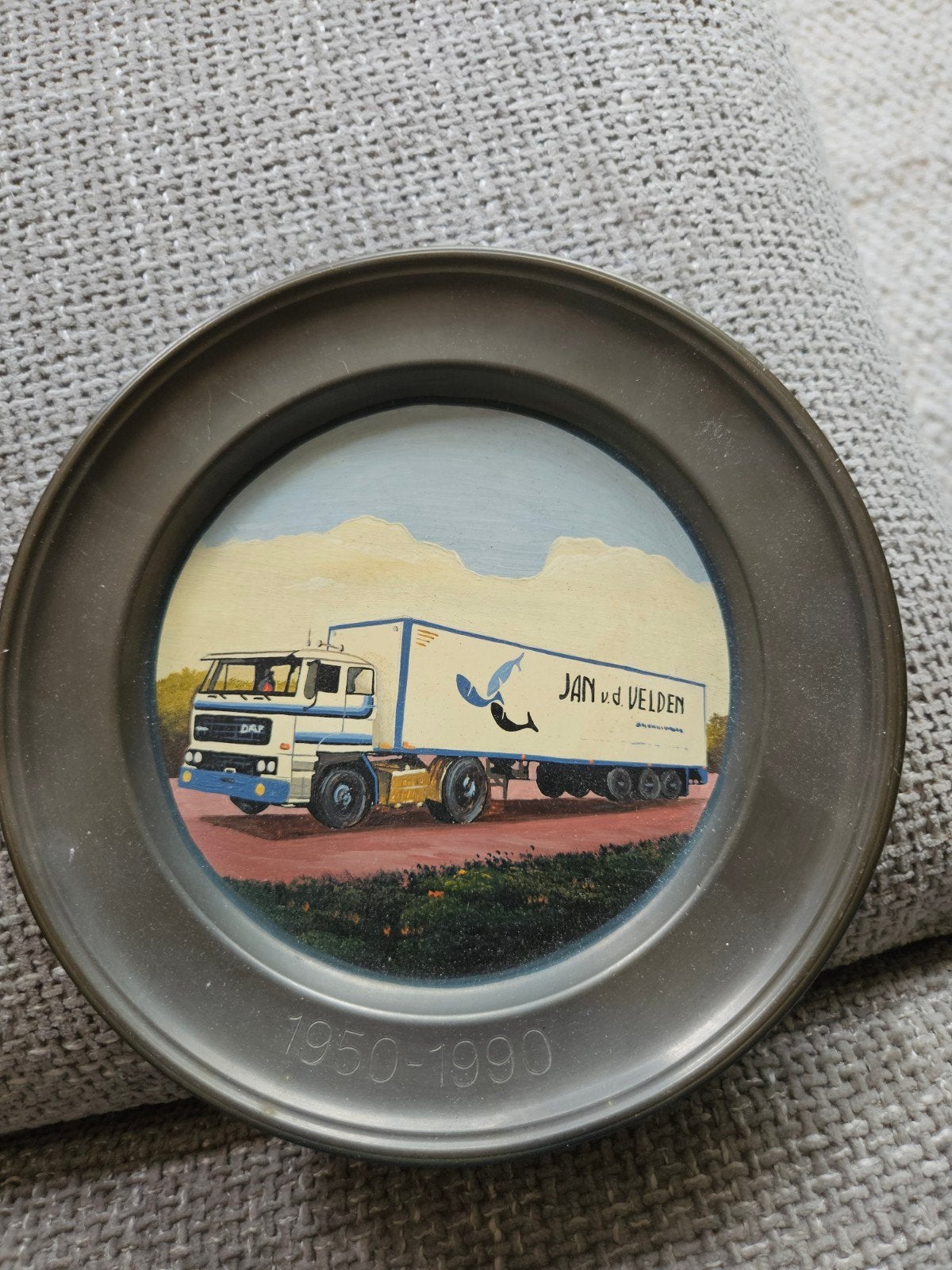 DAF vrachtwagen Jan v.d. Velden sierbord 1950-1990, Ophalen of Verzenden, Gebruikt, Overige typen