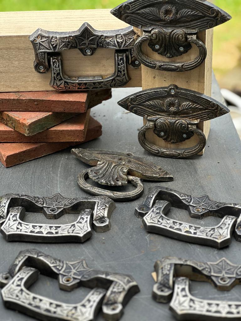 Brocante deurkloppers meubelhandvat, Ophalen of Verzenden