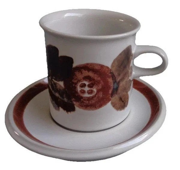 Arabia Finland Anemone Rosmarin kop en schotel vintage, Huis en Inrichting, Keuken | Servies, Coolsingel 104, 3011 AG Rotterdam, Netherlands