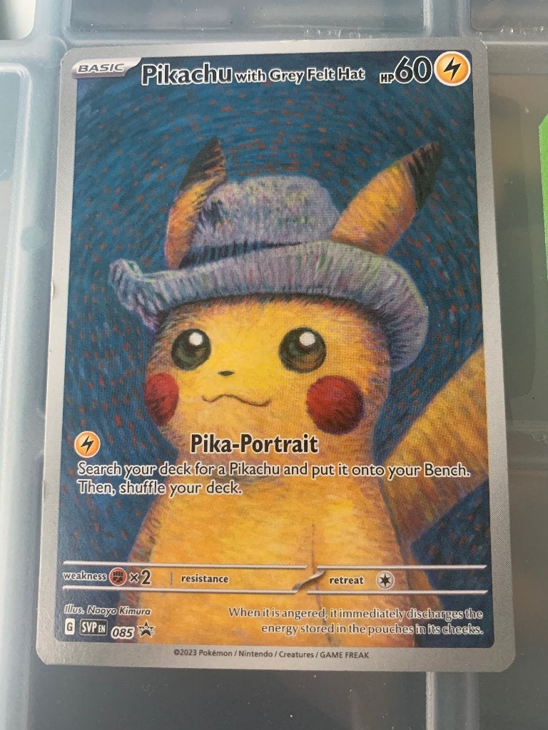 Pikachu van Gogh, Hobby en Vrije tijd, Verzamelkaartspellen | Pokémon, Ophalen of Verzenden, Zo goed als nieuw, Losse kaart