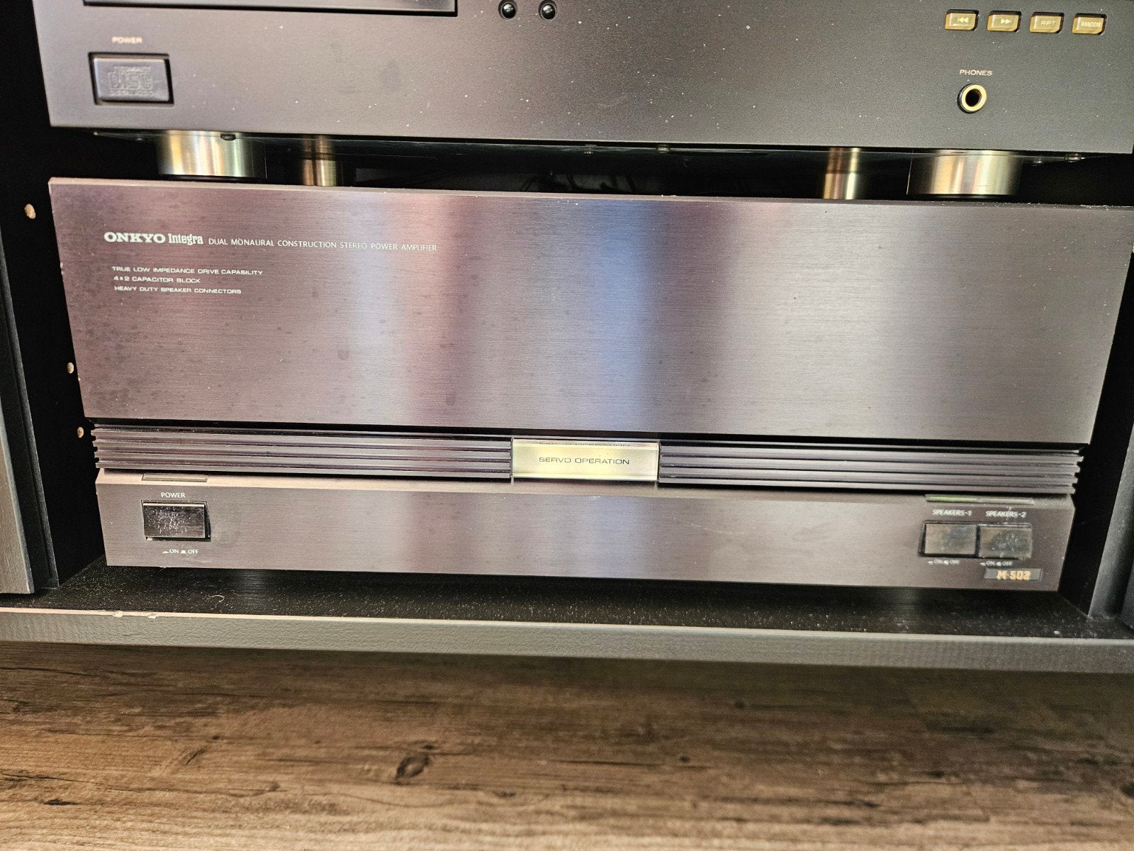 Onkyo Integra M-502 Eindversterker - Dual Monaural, Ophalen, Gebruikt, 120 watt of meer, Onkyo