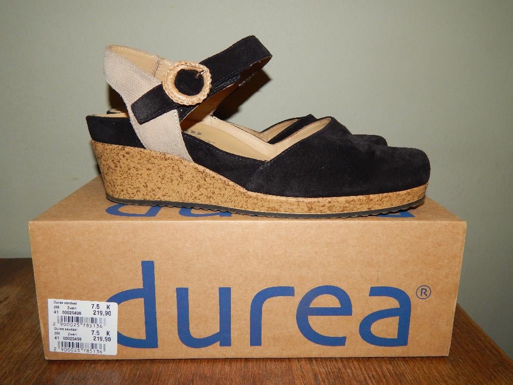 Durea damessandaal maat 41, Kleding | Dames, Schoenen, Durea, Zwart, Zo goed als nieuw, Sandalen of Muiltjes