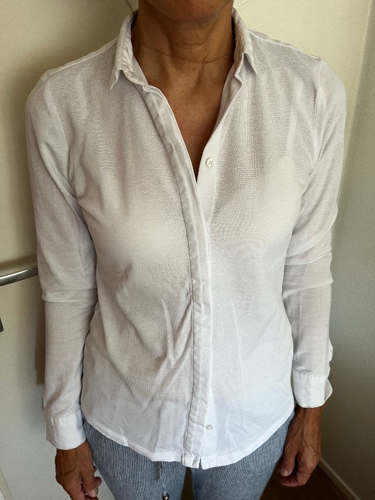 Purdey blouse wit stretch aangesloten model, Wit, Ophalen of Verzenden, Purdey, Maat 34 (XS) of kleiner
