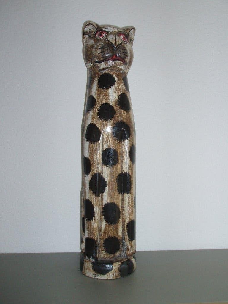 vintage houten kat, Verzamelen, Ophalen of Verzenden, Zo goed als nieuw, Dier