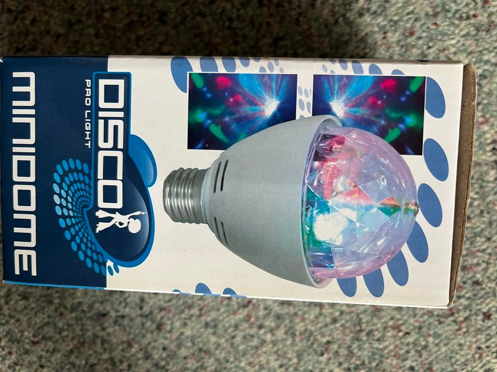 Minidome Disco Lichtbol E27 LED Lamp, Ophalen of Verzenden, Nieuw
