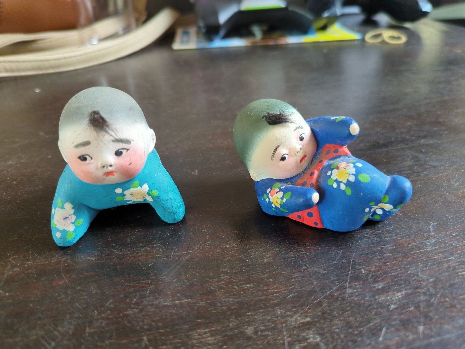 Set van 2 Vintage Japanse Kimono Babypoppen, Ophalen of Verzenden, Gebruikt