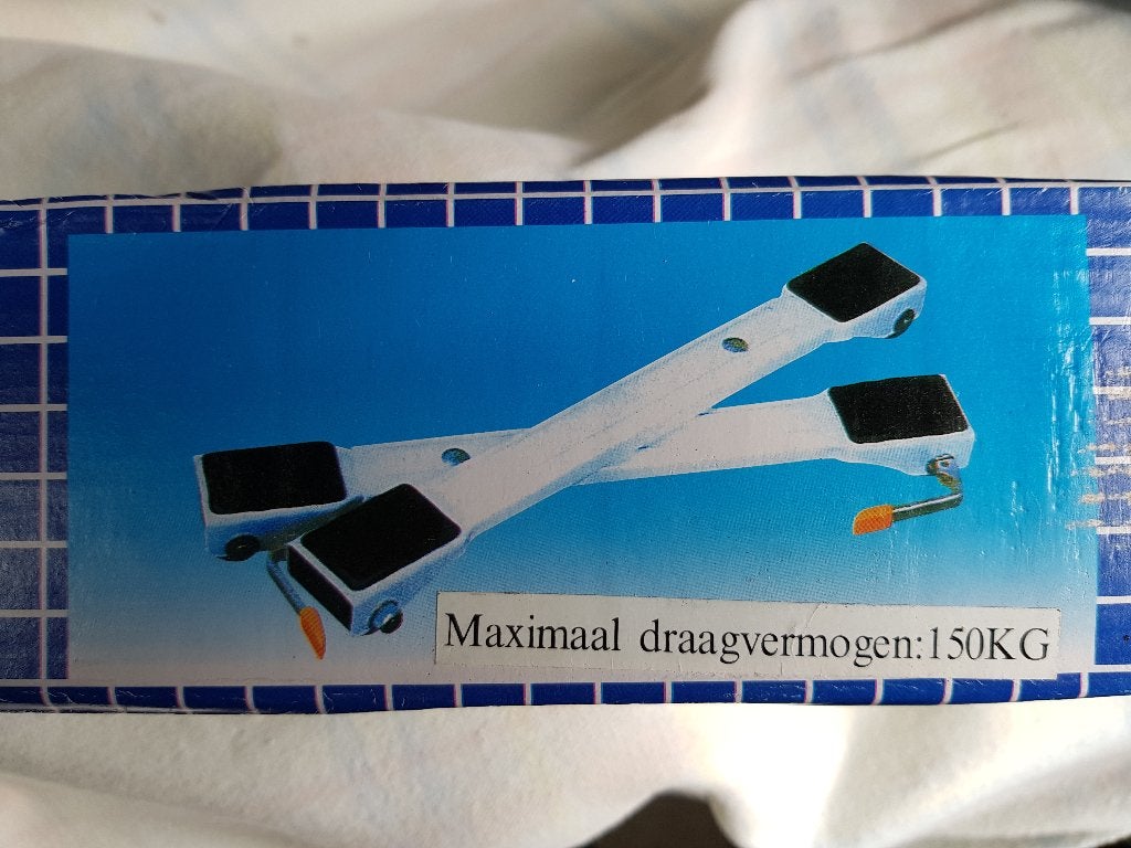 Set van 2 Lastrollers/verplaatsen zware lasten/tot 150 kg, Verzenden, Nieuw