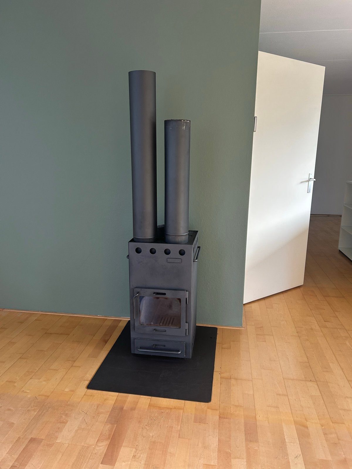 Houtkachel Haprod met/zonder glazen ombouw, Huis en Inrichting, Ophalen, Gebruikt, Vrijstaande haard, Houthaard
