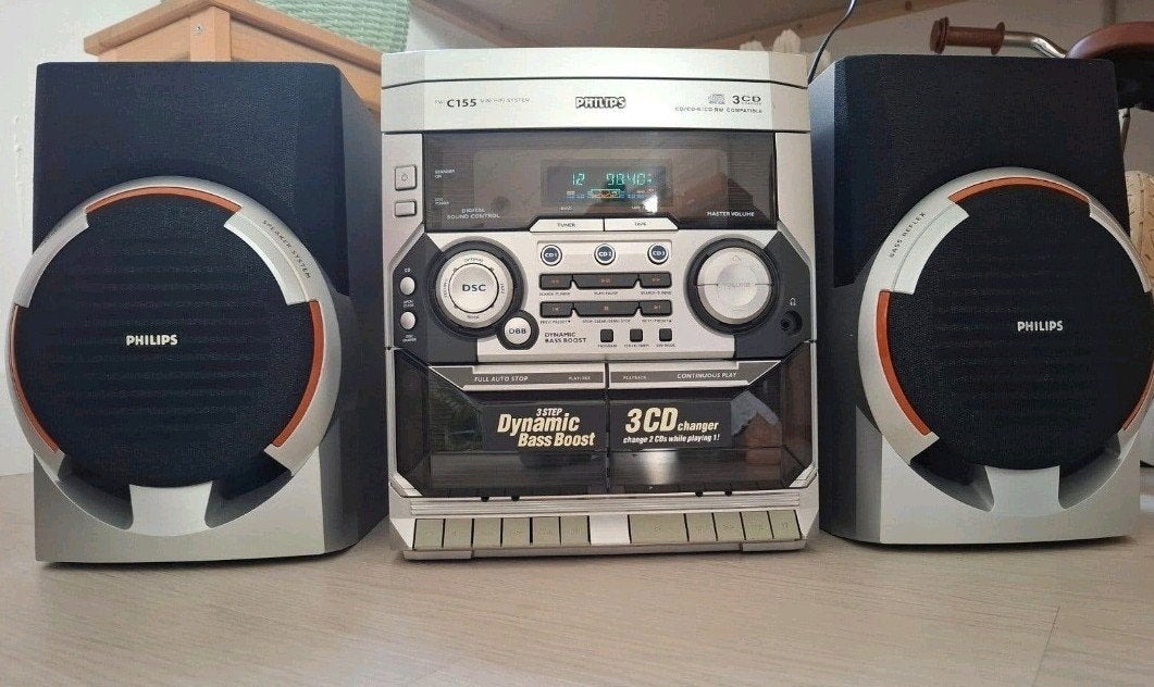 Philips FW-C155 Mini Hifi Systeem met 3-CD Wisselaar, Audio, Tv en Foto, Ophalen, Philips, Gebruikt, Cassettedeck