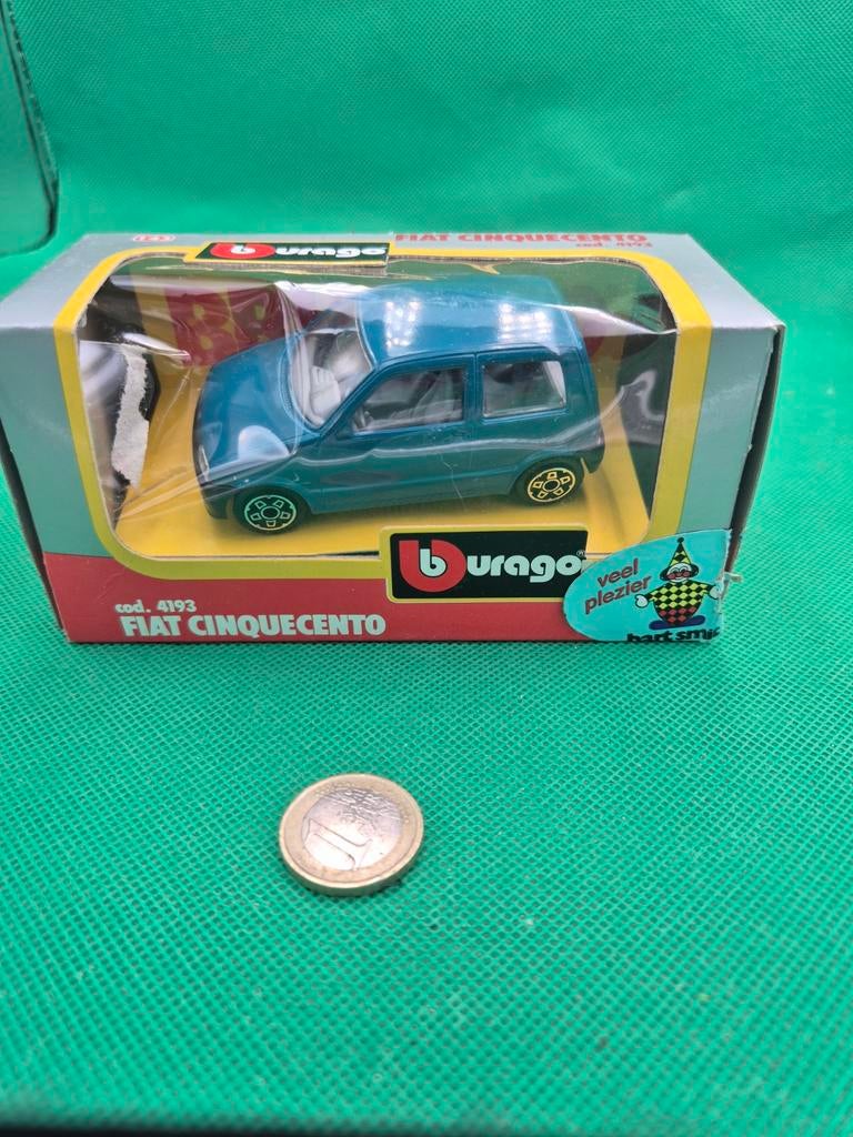 412 Fiat Cinquecento 1/43 Bburago, Ophalen of Verzenden, Zo goed als nieuw, Auto, Overige merken
