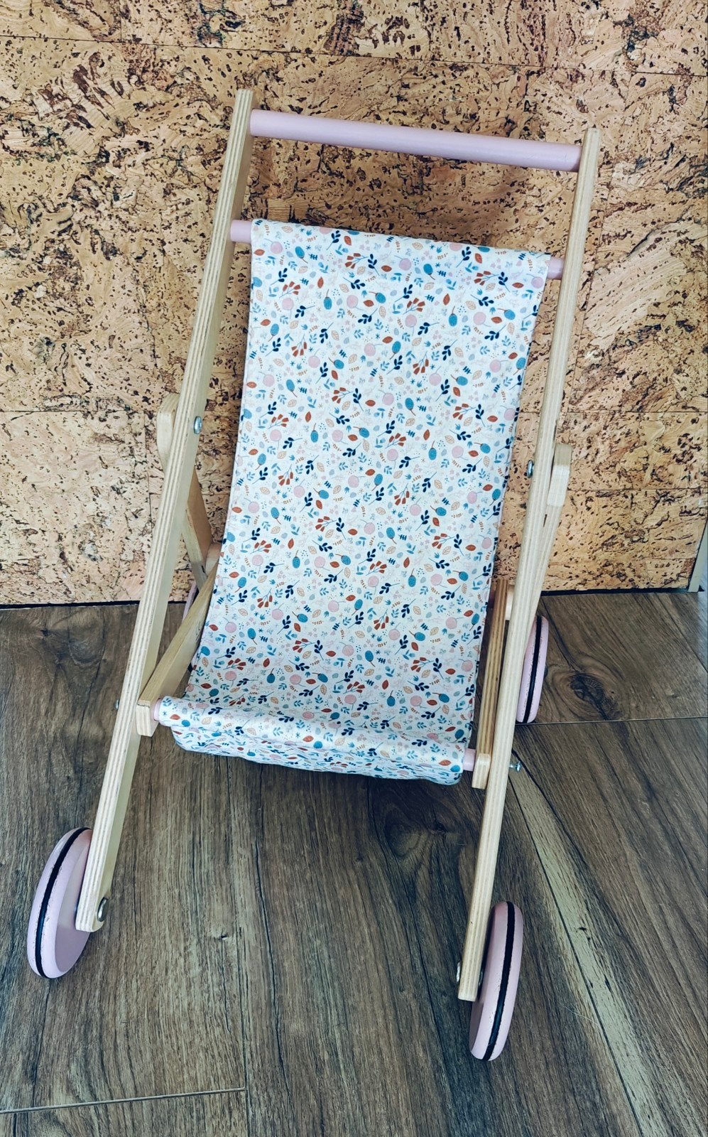 Little Dutch Houten Poppenwagen - Roze Bloemenprint, Ophalen, Gebruikt, Overige typen