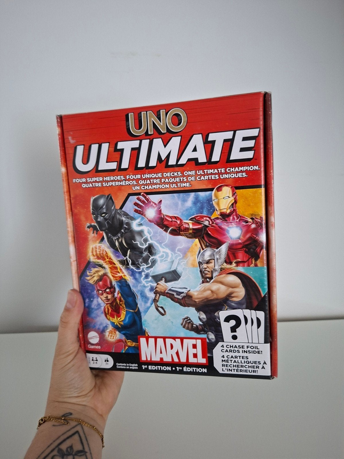 UNO Ultimate Marvel Kaartspel - Nieuw, Een of twee spelers, Ophalen of Verzenden, Nieuw, Mattel Games